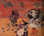 Paul Gauguin There Ukiyoe flower background France oil painting artist